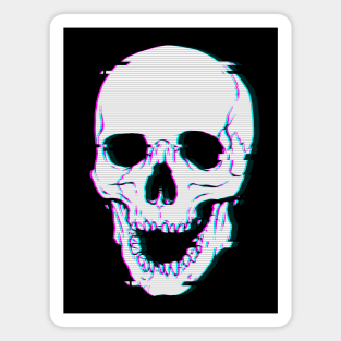 Glitch Skull Magnet